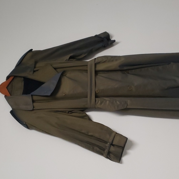 Vintage Degrees green iridescent trench coat - Picture 2 of 16